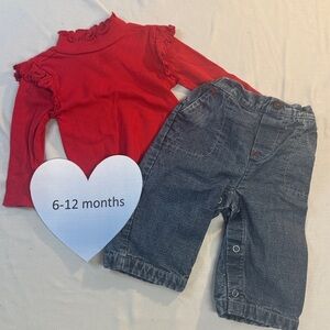 GAP - 2 piece set/outfit. Size  6-12 months